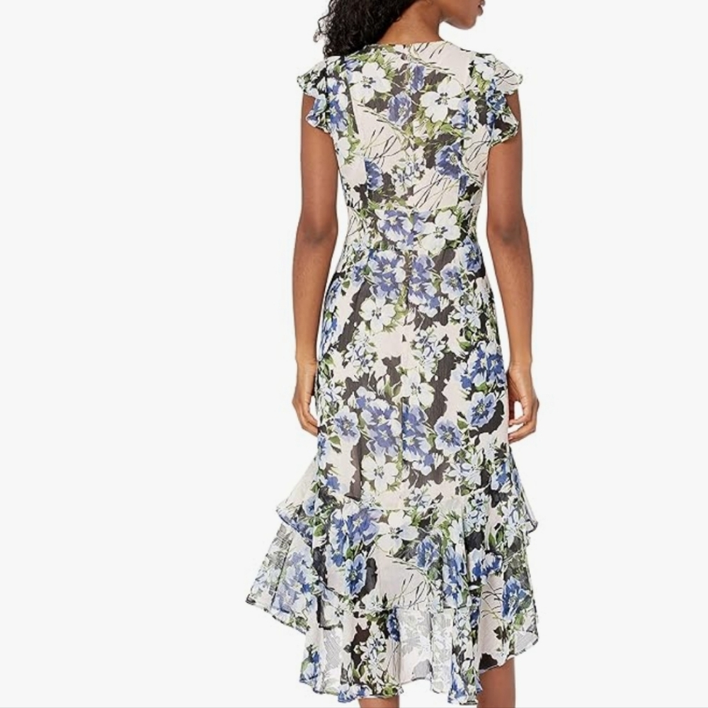 Tommy Hilfiger Women's Rivera Floral Chiffon High Low Dress
